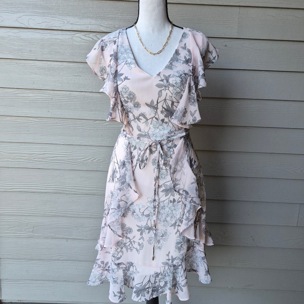 Tommy Hilfiger Floral Ruffle Dress Womens Small Coquette Cottagecore Fairycore